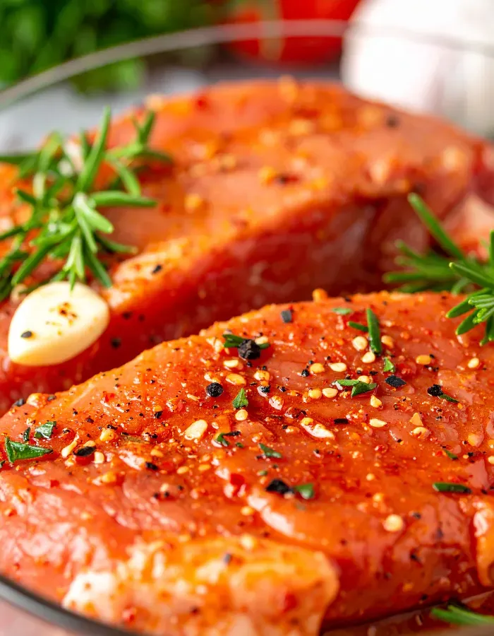 Viande marinée